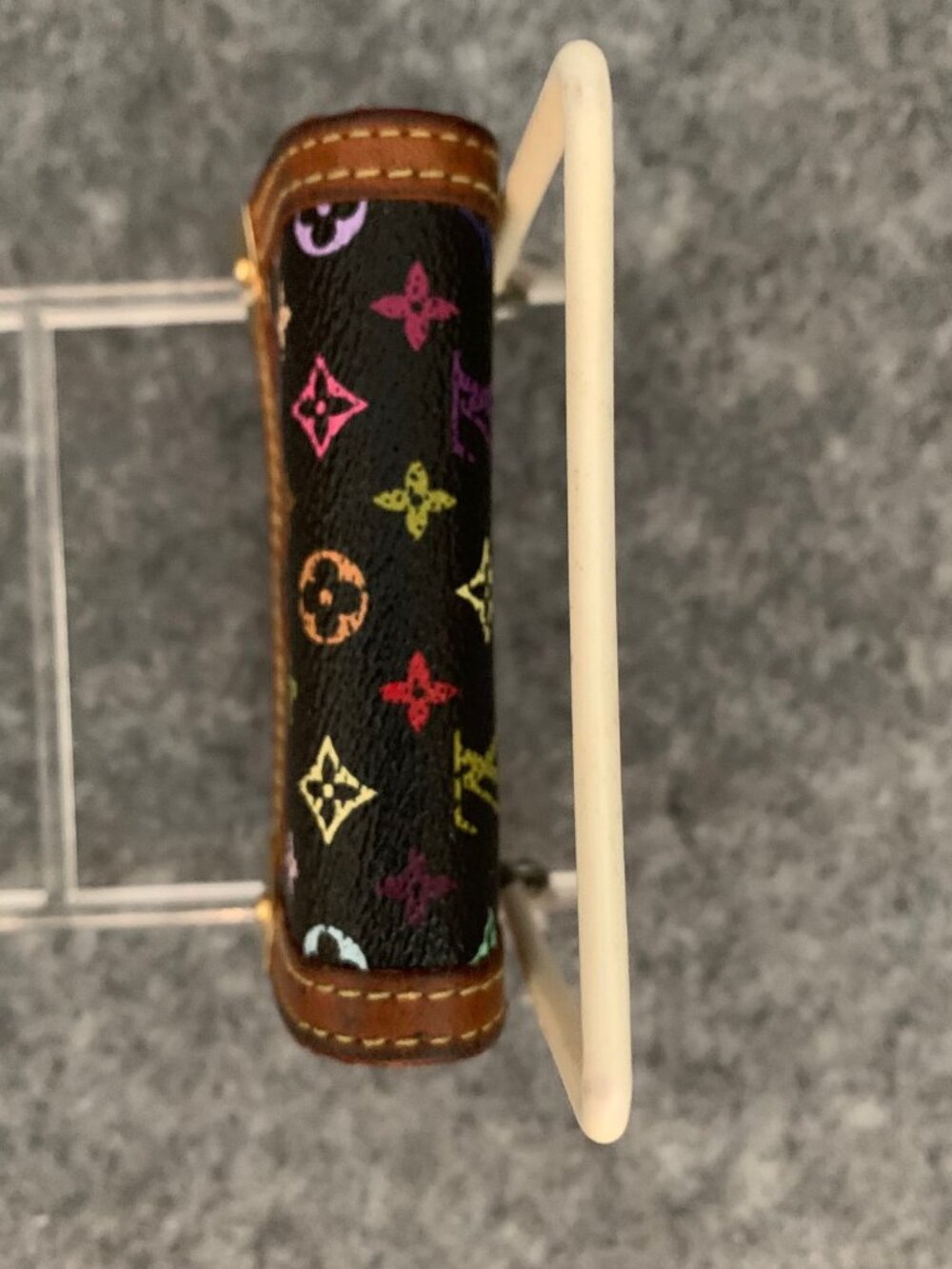 Louis Vuitton Black Monogram Multicolor Porte-Monnaie Plat Wallet Coin Purse - Picture 6 of 14